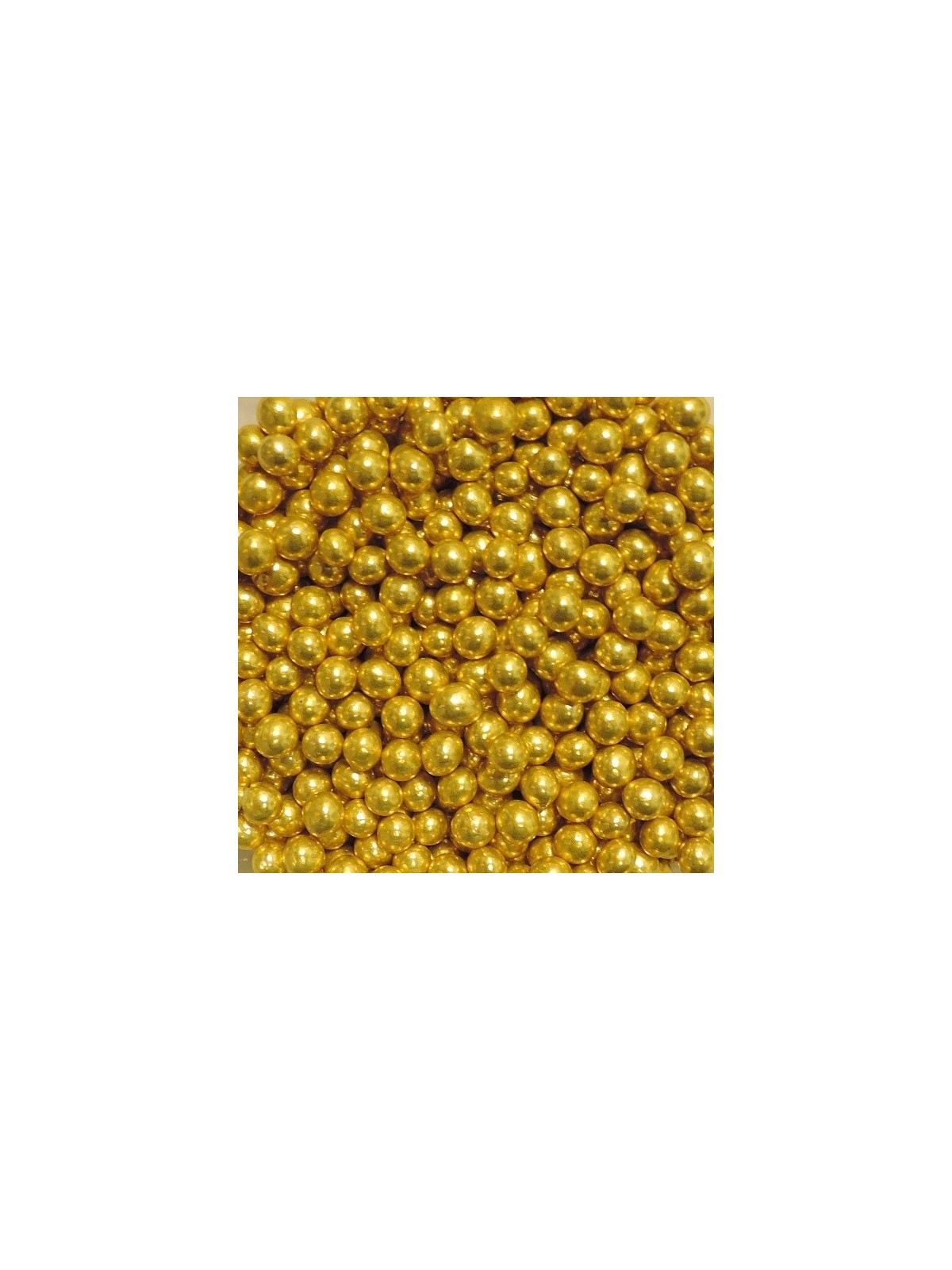 Cukrovej perličky II. 6,5mm - zlatá - 50g