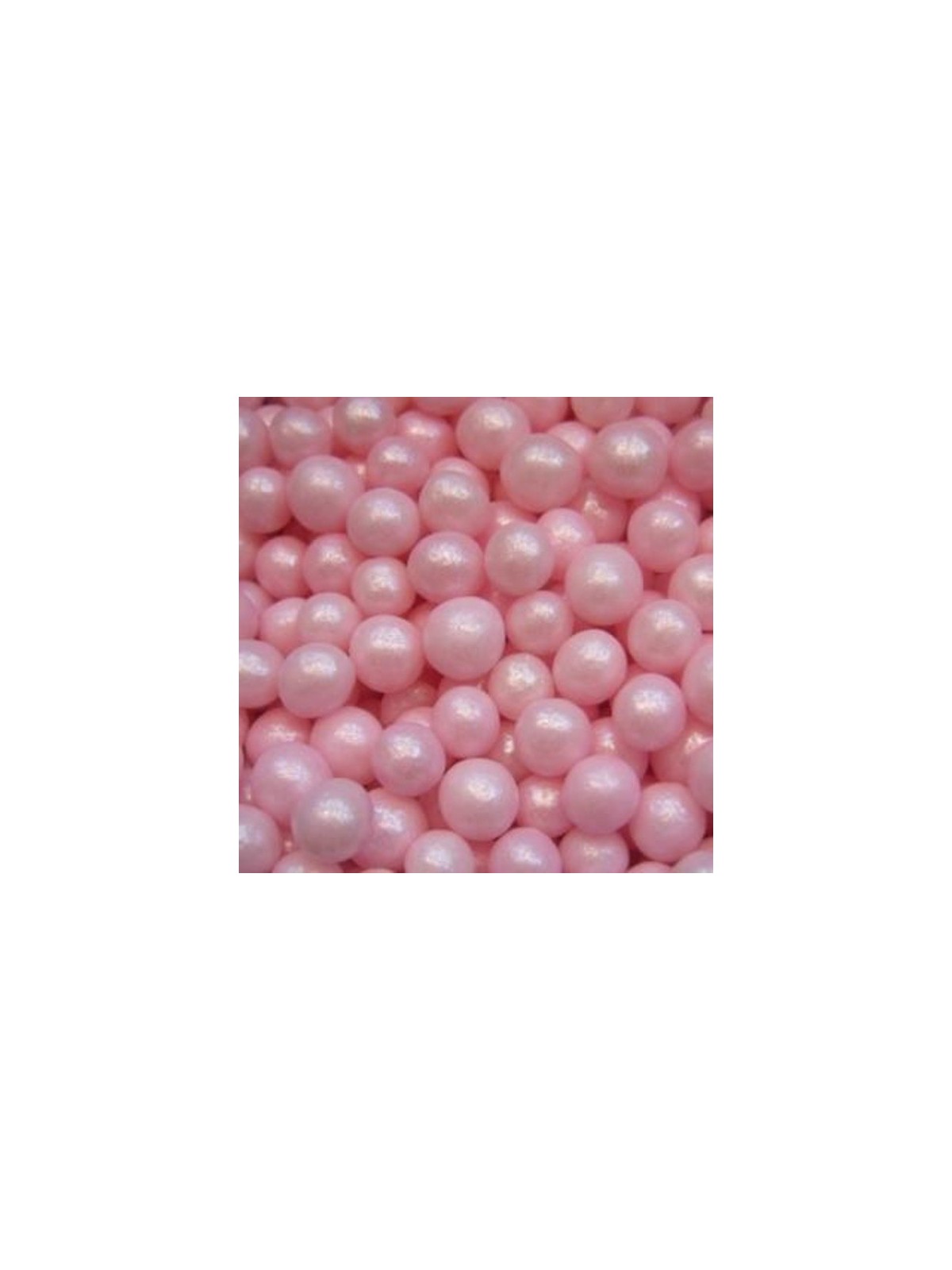 Cukrové perličky 4mm - růžová perleť - 100g
