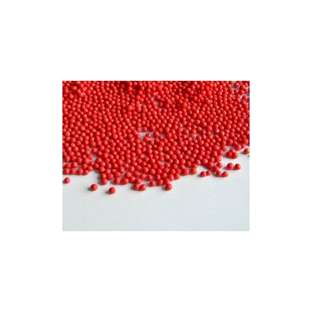 Cukrovej perličky máčik červený - 100g