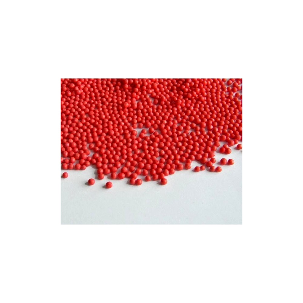 Sugar pearls - red coating - 100g