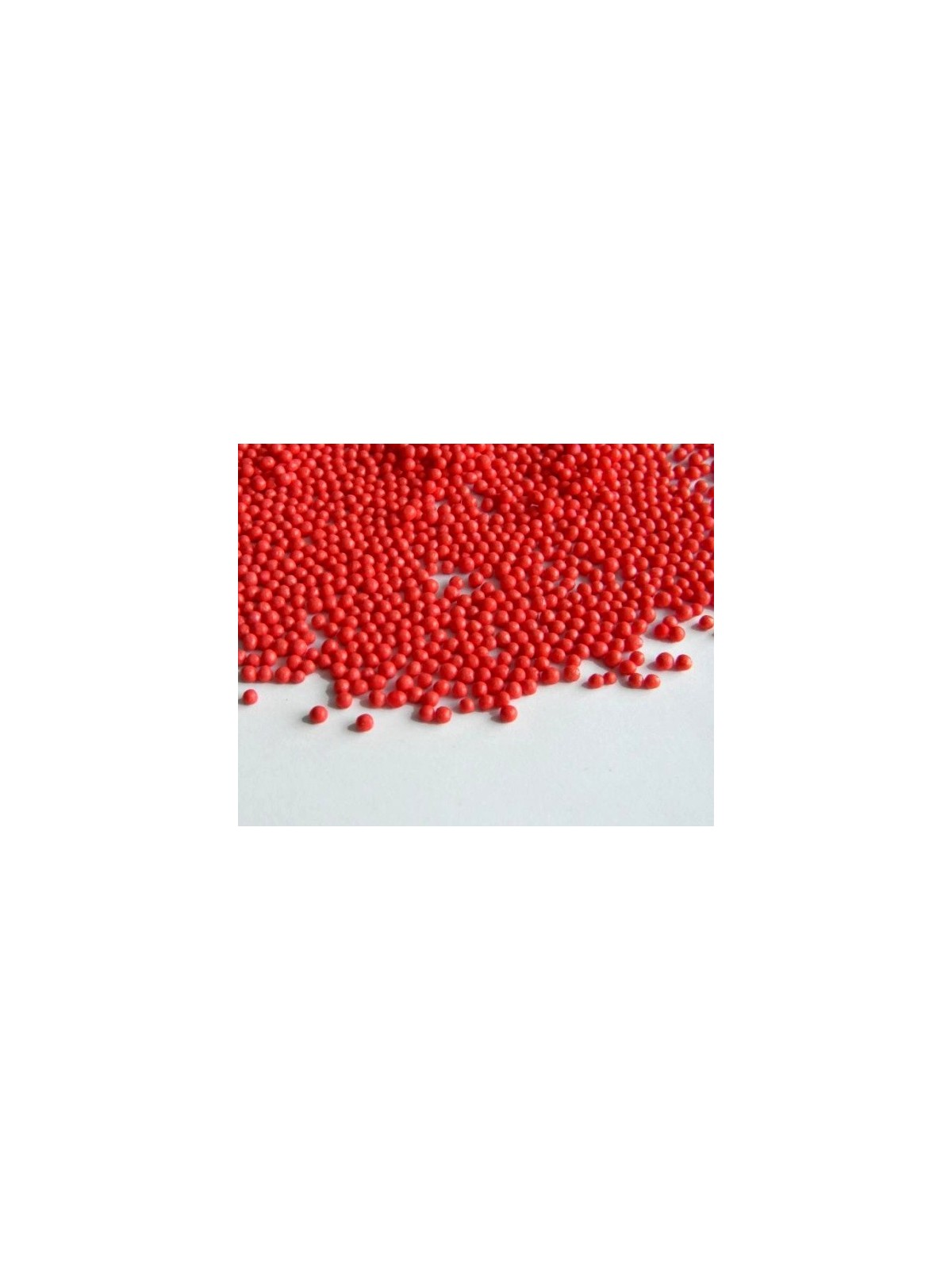Cukrovej perličky máčik červený - 100g