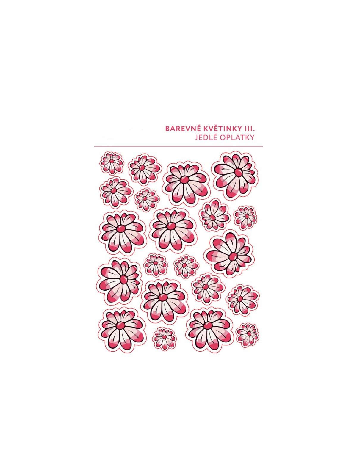 Edible paper Card - Flowers mix - irregular - 21ks