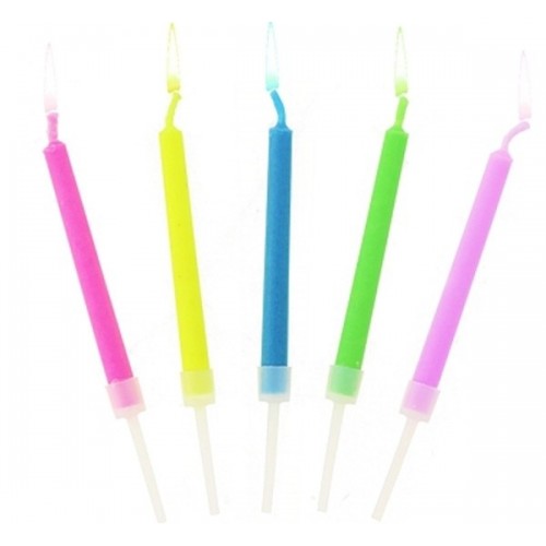 Candles with colored flame - 5 pcs