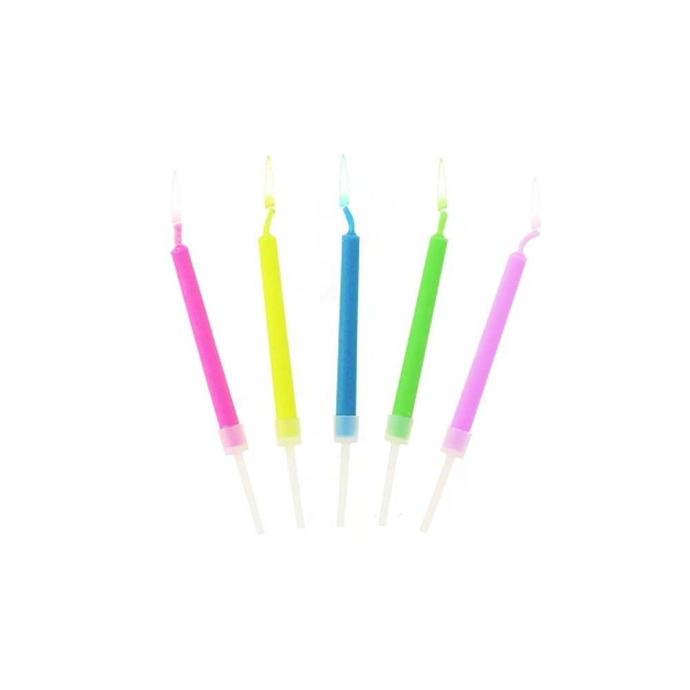 Candles with a colored flame - 5 pcs