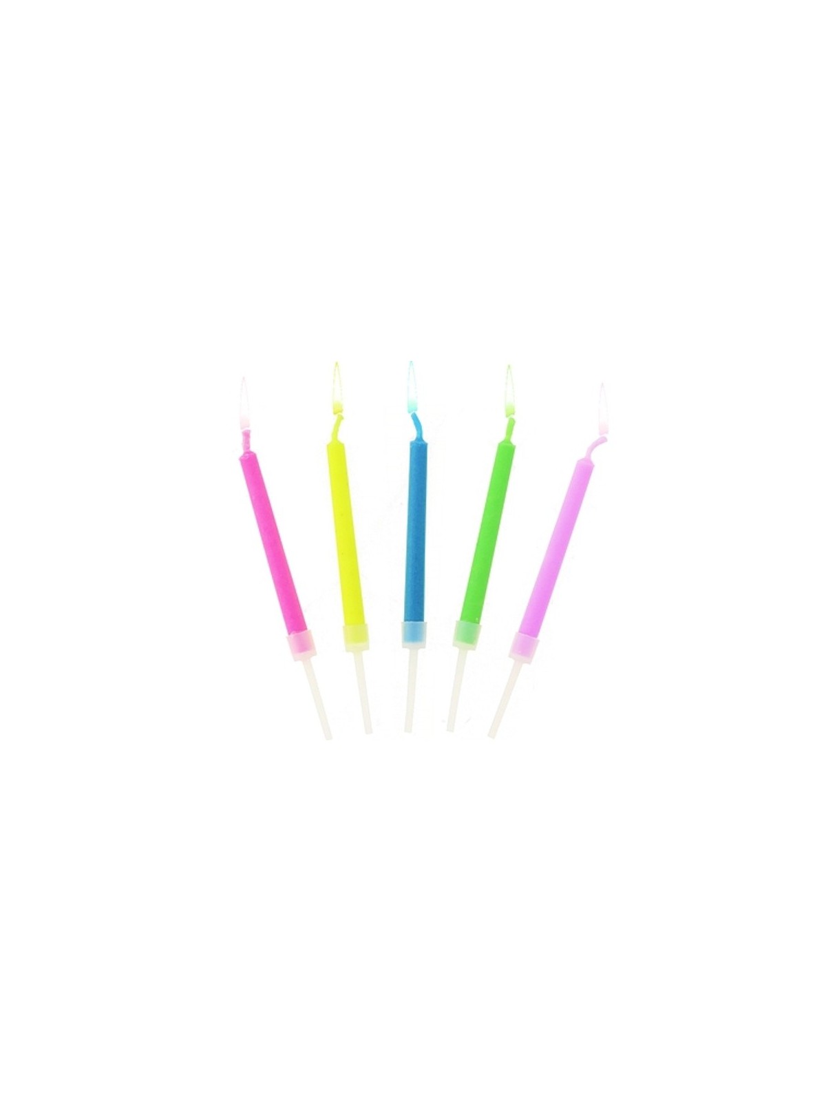 Candles with colored flame - 5 pcs