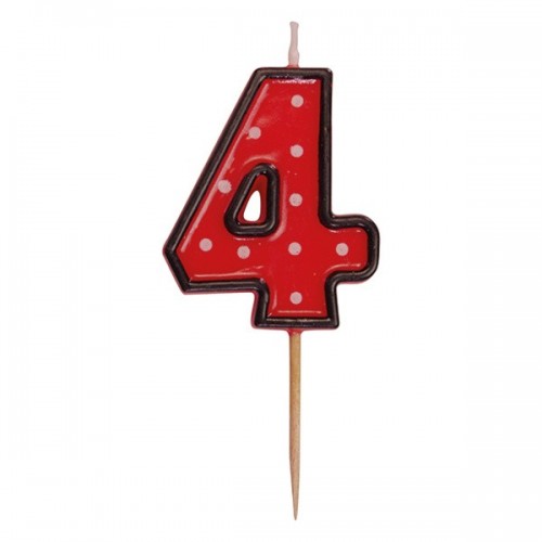 Zahlenkerze rote auf einem Stick - 4