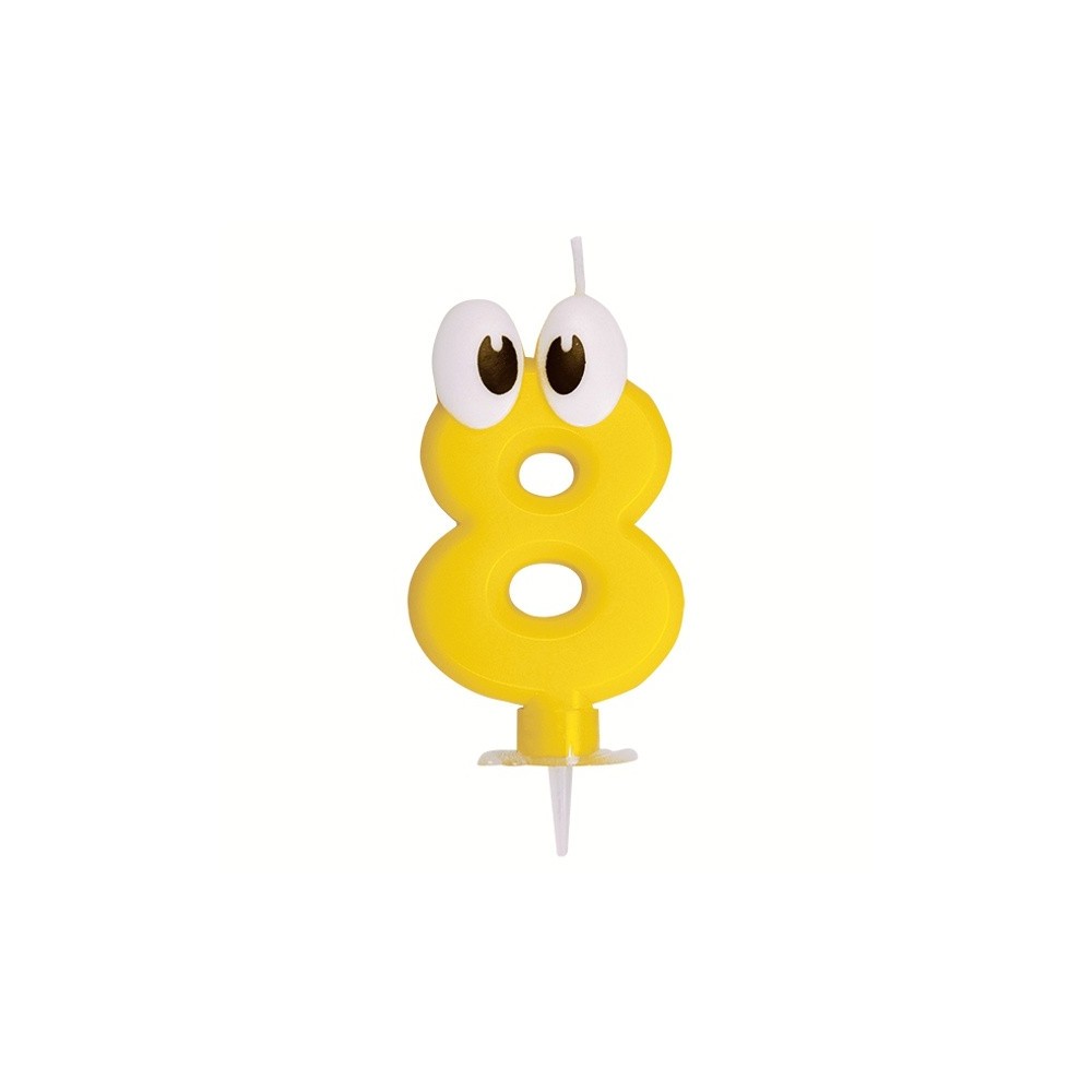 Party Numeral candle SMILE - 8