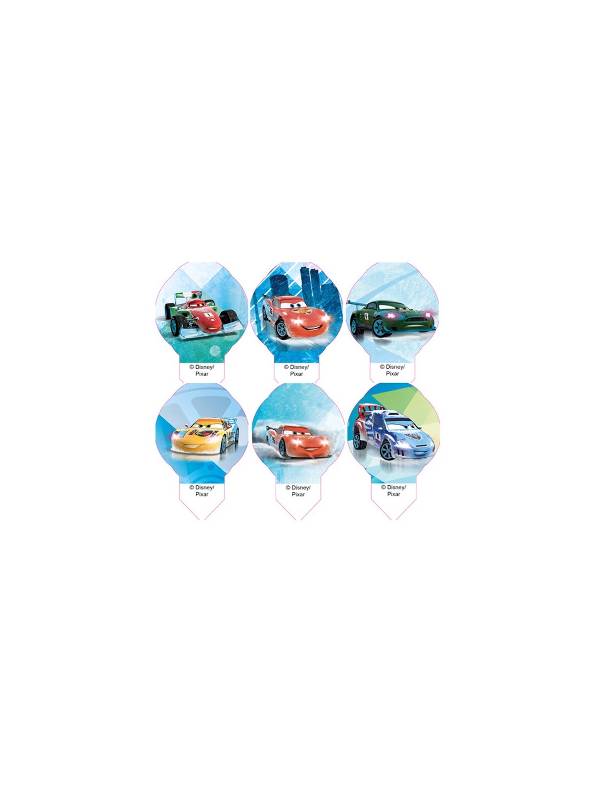 Disney Edible Paper MIX Cars mini - 12pcs