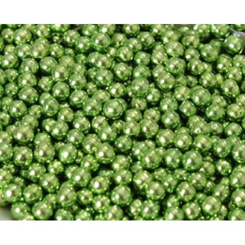 Cukrové perličky 6mm - zelené - 50g