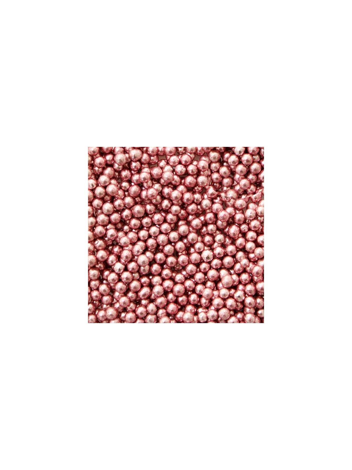 Sugar beads 3-4mm - metallic old rose - 100g