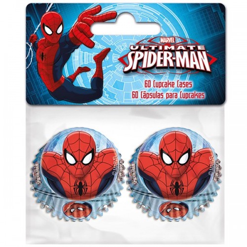 Große Mini-Backförmchen - Spiderman 60 Stück