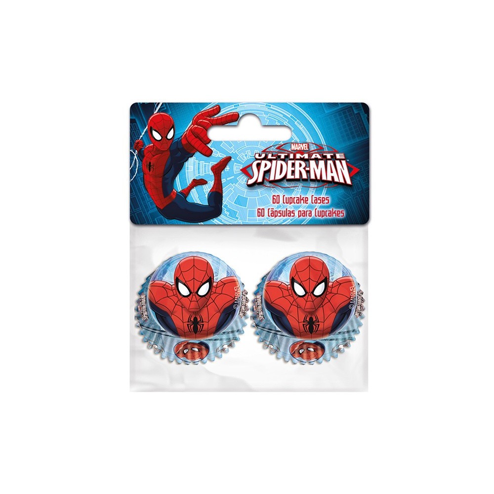 Große Mini-Backförmchen - Spiderman 60 Stück