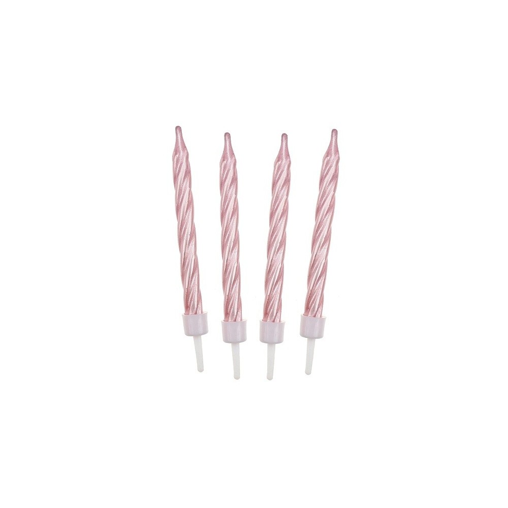 Spiral Birthday Candle - Pink - 12pcs.