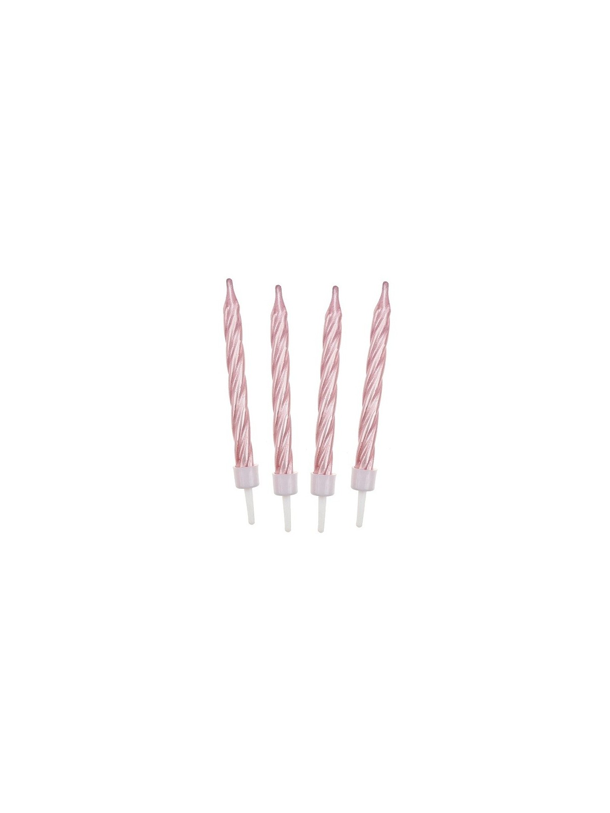 Spiral Birthday Candle - Pink - 12pcs.