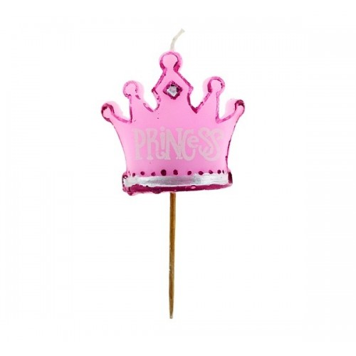 Cake candle - Crown Princess - 1pc