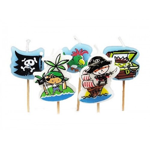 Cake candle - pirates - 5 pcs