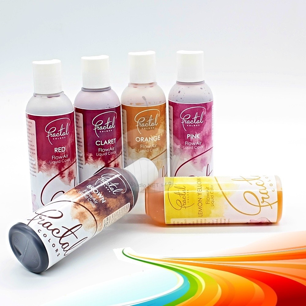 Set Fractal Airbrush Farben - warm 6 Stück 100 ml