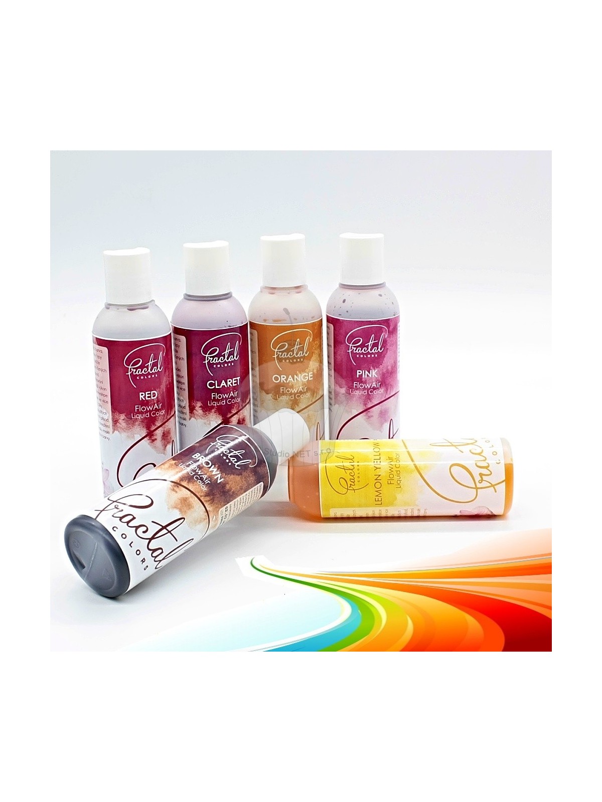 Fractal Airbrush-Farbenset - Warme Farben 6 Stück 100ml