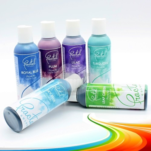 Fractal color airbrush set - cold 6pcs 100ml