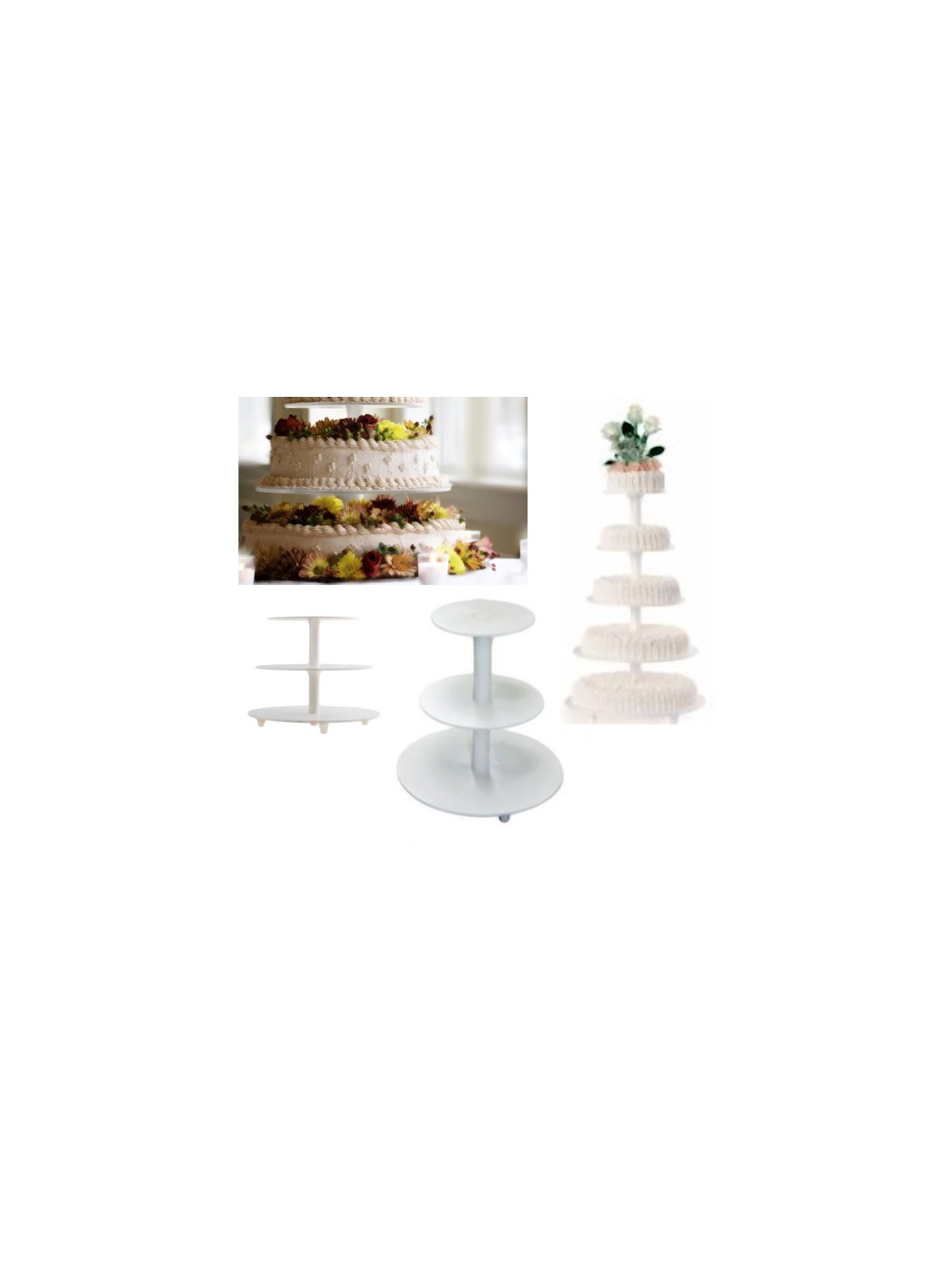 Alcas Cake stand - 3 floors (center column)