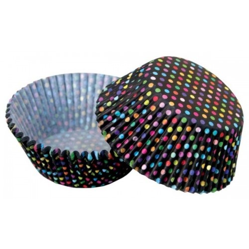 Cukrářské košíčky - barevné puntíky - 50ks