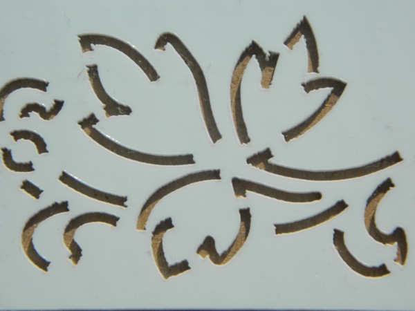 Stencil na dekoraci piškotových pruhů -  vinná réva