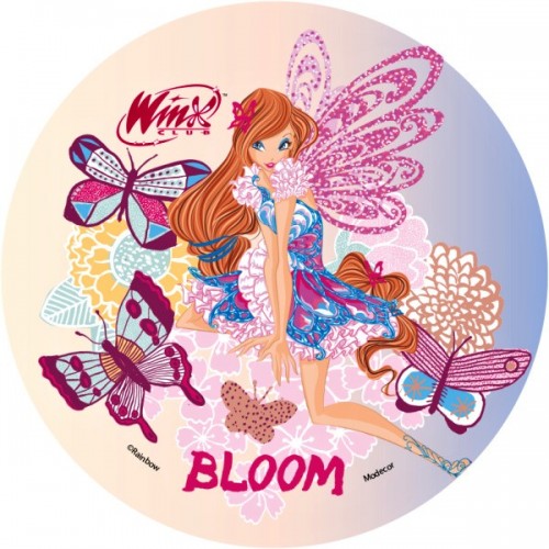 Jadalna, okrągła papierowa figurka - Winx - Bloom