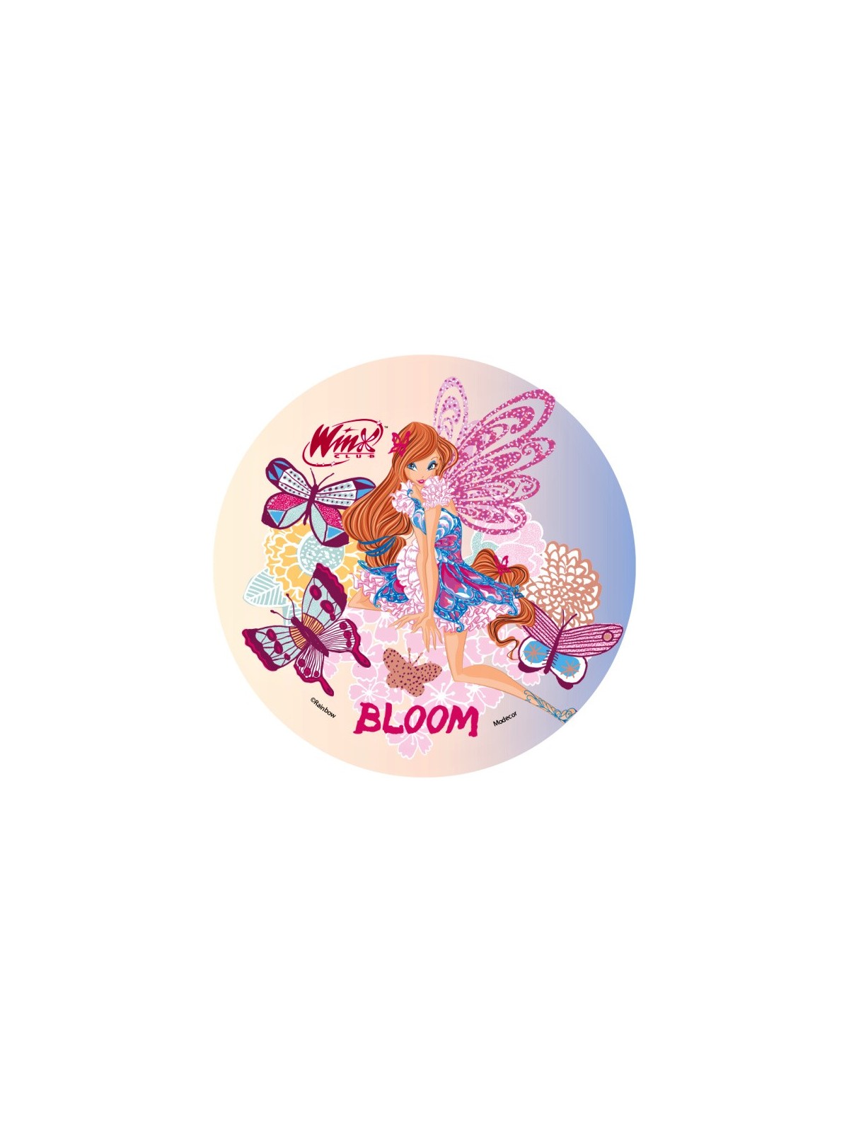 Jadalna, okrągła papierowa figurka - Winx - Bloom