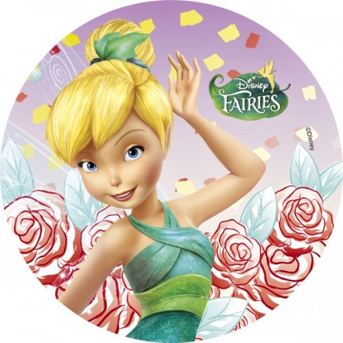 Edible paper round - Fairies - Tinker Bell