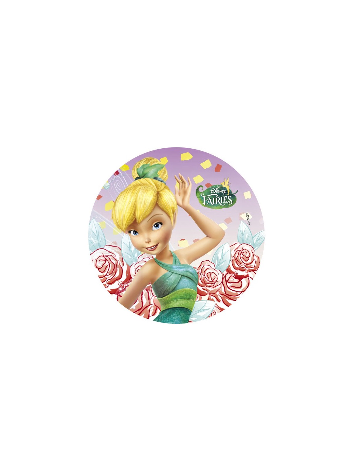 Edible paper round - Fairies - Tinker Bell