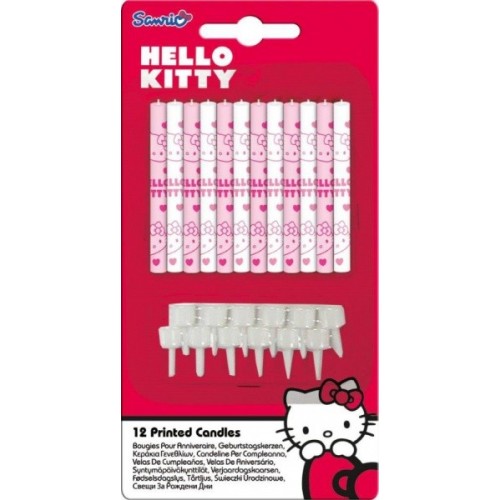 Dortové svíčky Hello Kitty - 12ks