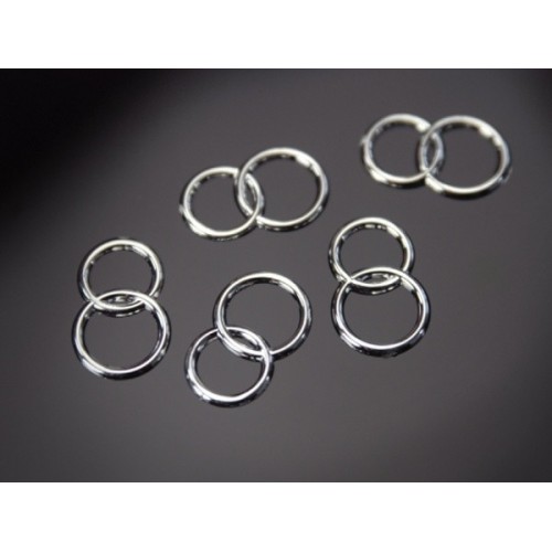 Non-edible decoration - double silver rings - 25 pieces