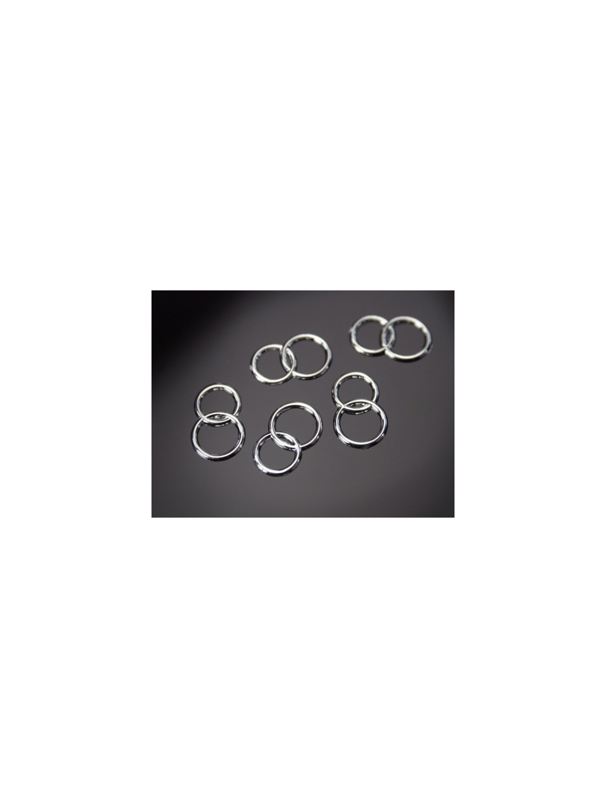 Non-edible decoration - double silver rings - 25 pieces