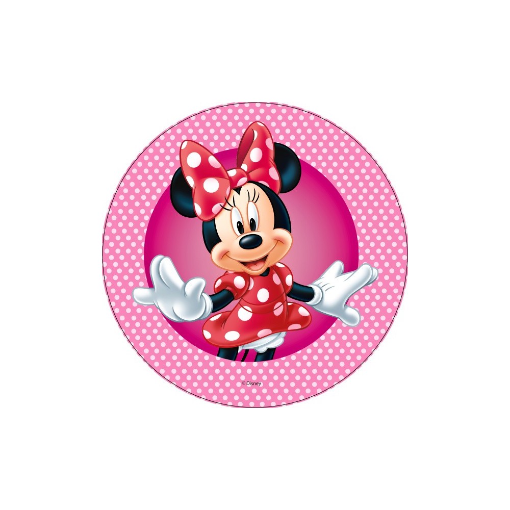 Essbares rundes Papier - Minnie Maus