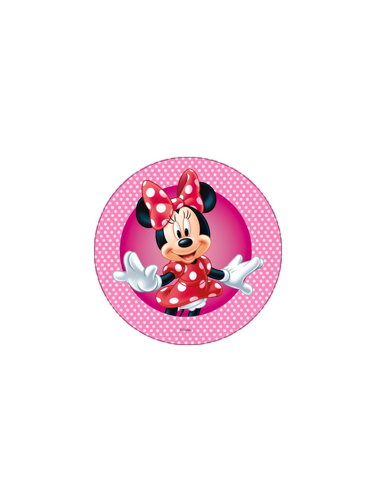 Jedlý papír kulatý - Minnie Mouse