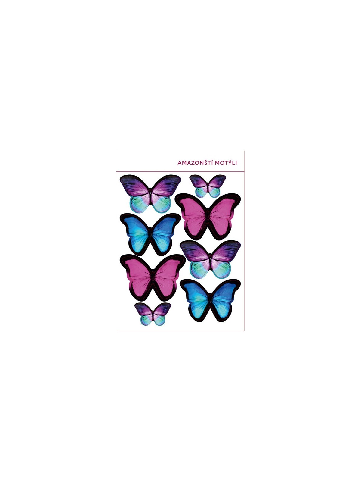 Edible Paper Cards - Amazonian Butterflies - 8pcs