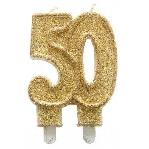 Birthday Candle Jubilee Gold - 50