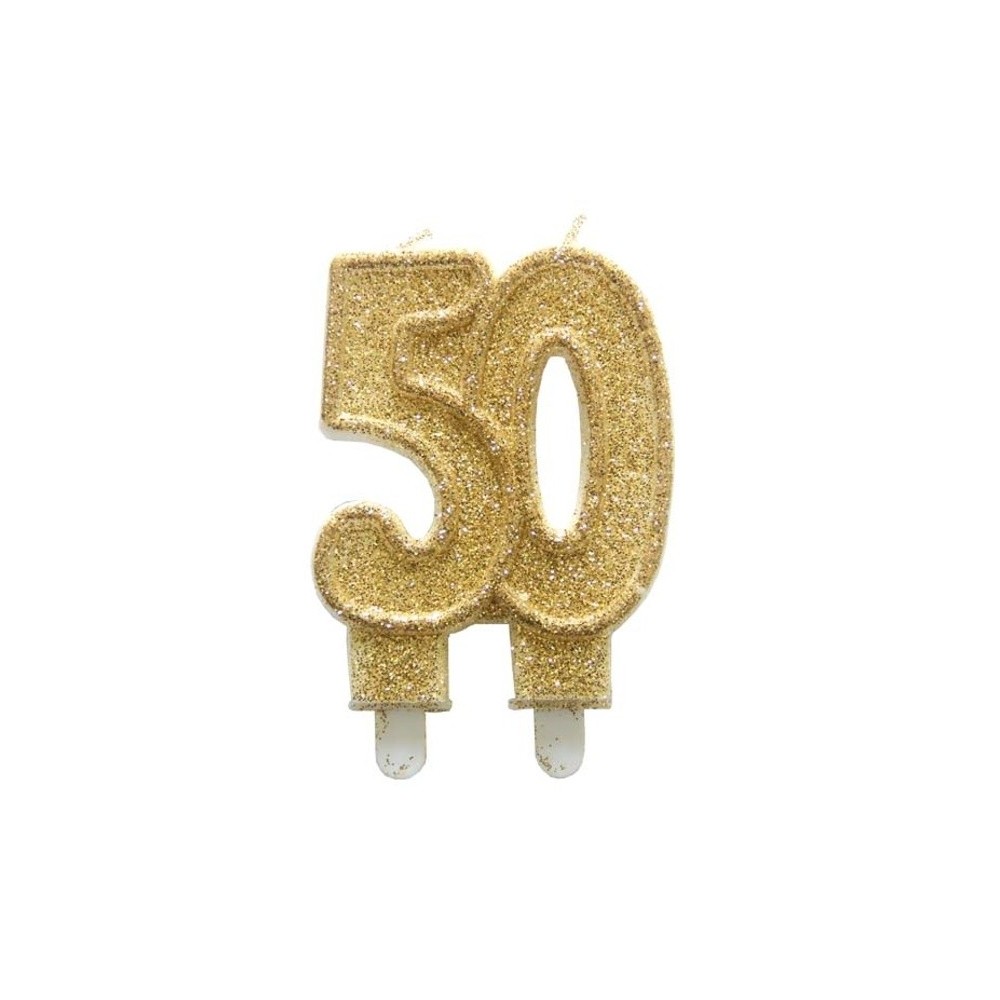 Geburtstagskerze Jubiläumsgold - 50. Jahrestag
