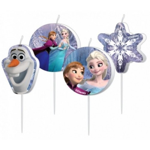 Dortová sviečka mini - Frozen - 4 kusy