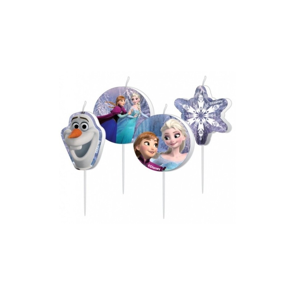 Dortová sviečka mini - Frozen - 4 kusy