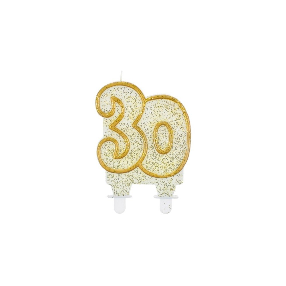 Cake Candle Jubilee gold - 30th
