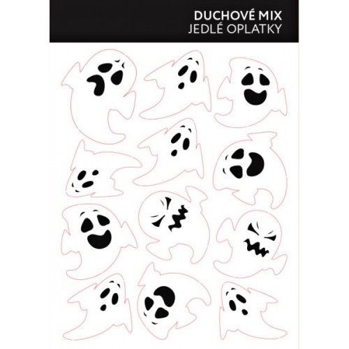 Edible paper Card - Ghosts mix 12pcs