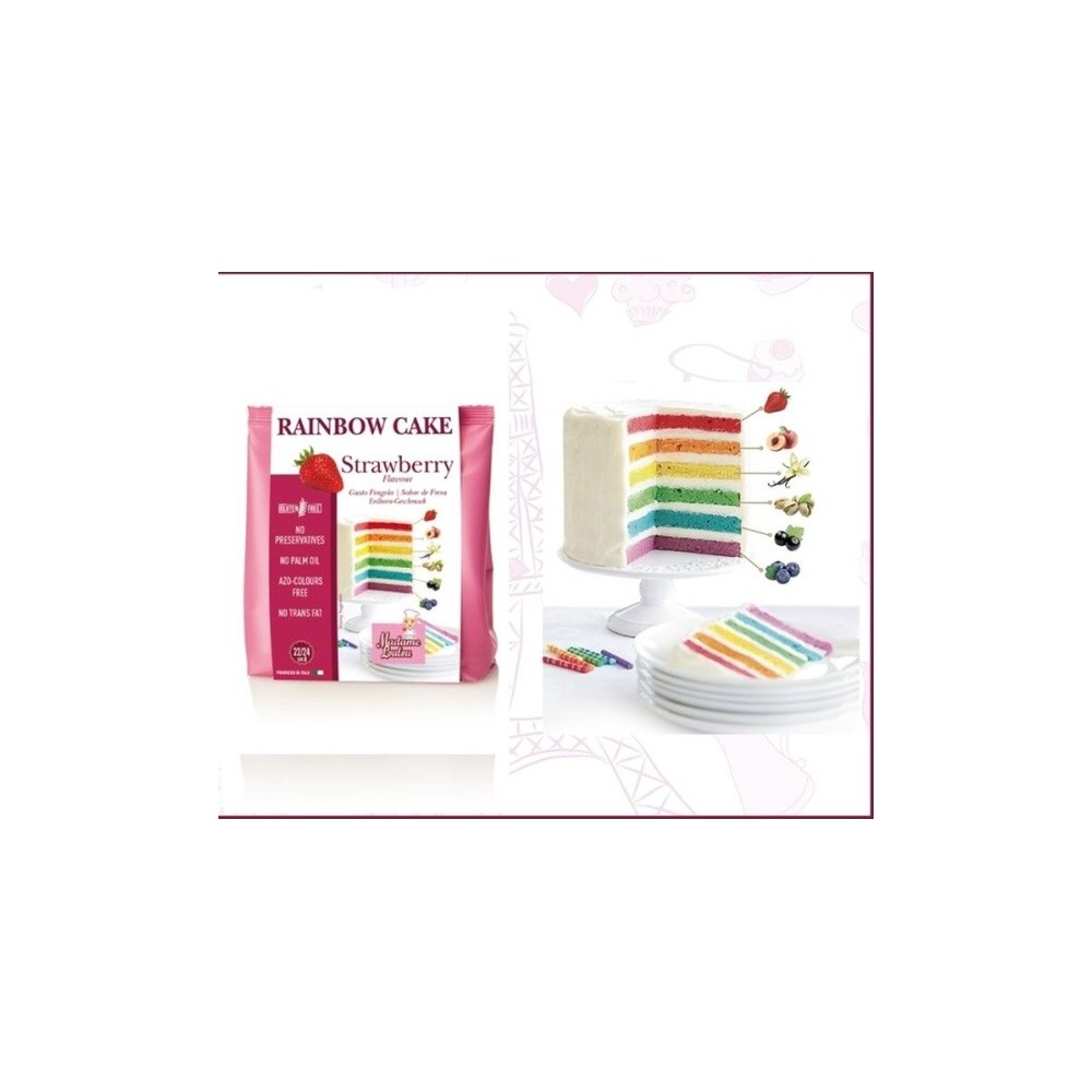 Madame Loulou - Regenbogenkuchen - Erdbeere - 100g