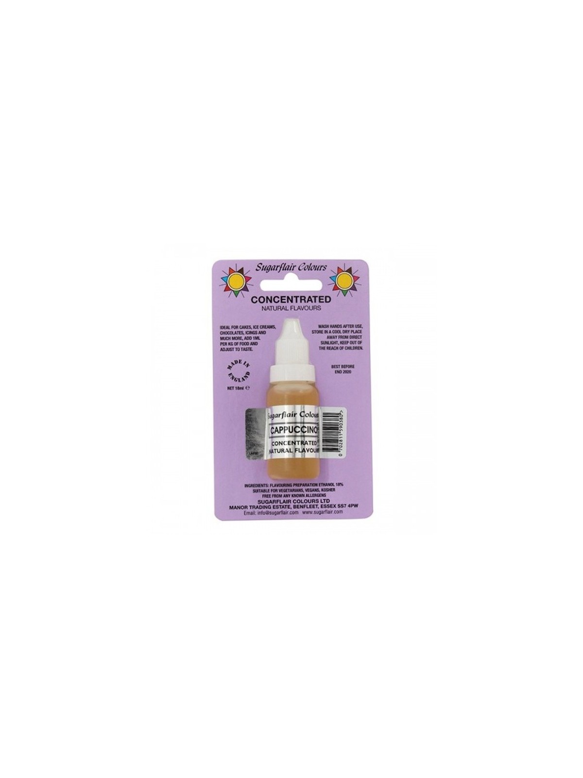 Sugarflair 100% natural flavor Cappuccino - 18ml