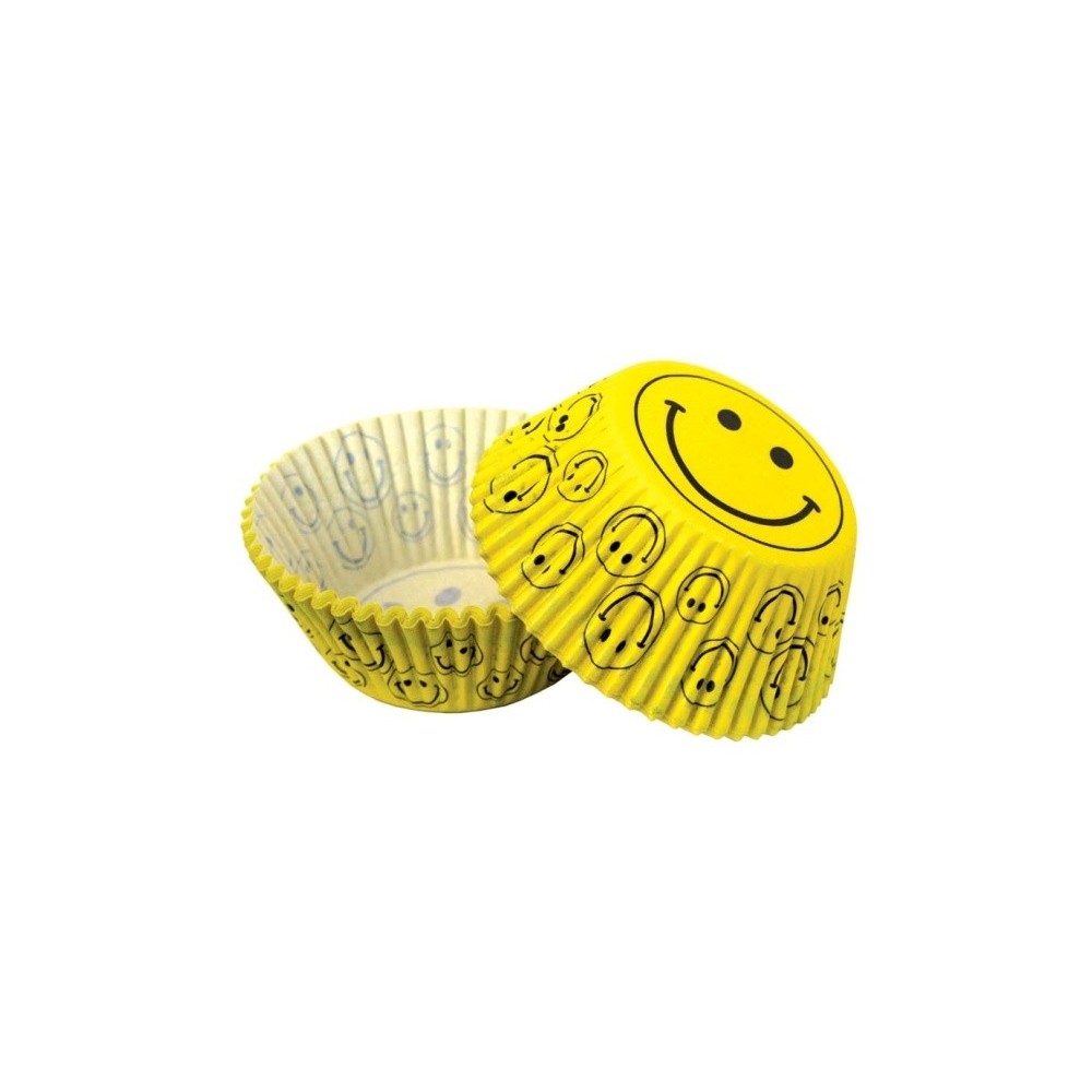 Cukrárske košíčky - smile žlté - 50ks