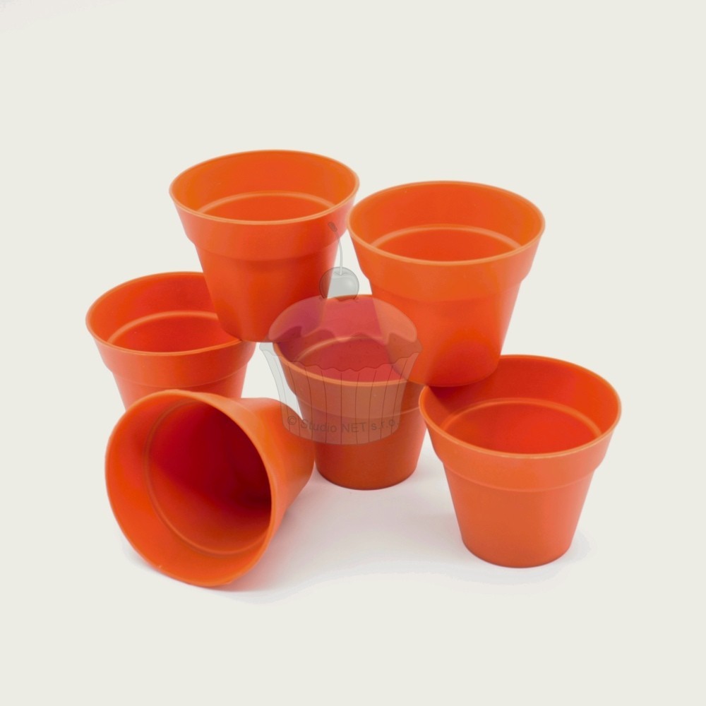 Muffin Silicone mold "flower pot" - 6 pcs