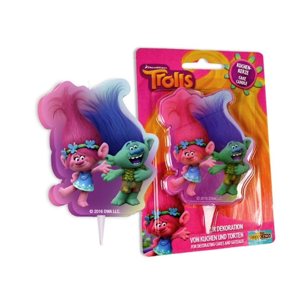 Cake candle - Trolls - 1pc