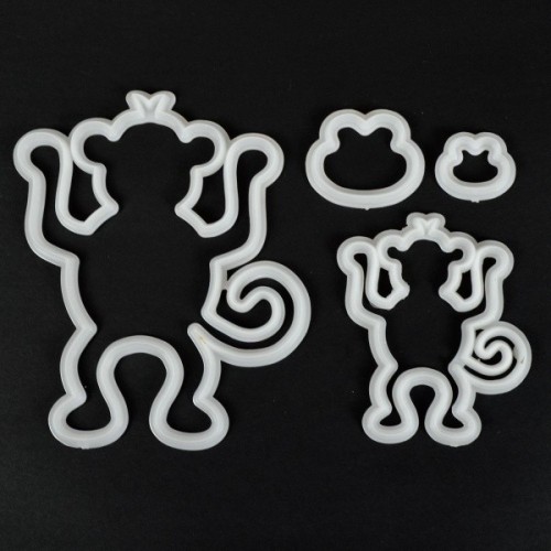 FMM Strip - mummy and baby Monkey cutter set/4 - monkeys