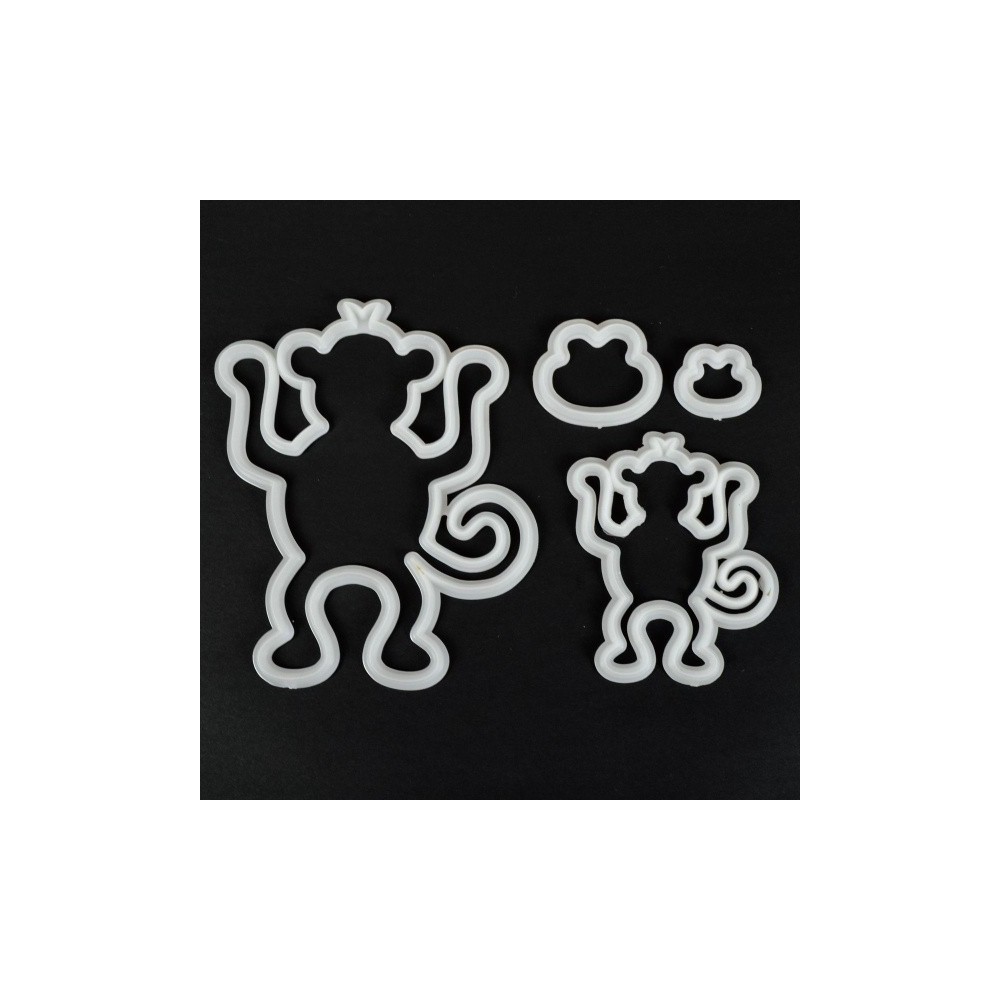 FMM Strip - mummy and baby Monkey cutter set/4 - monkeys