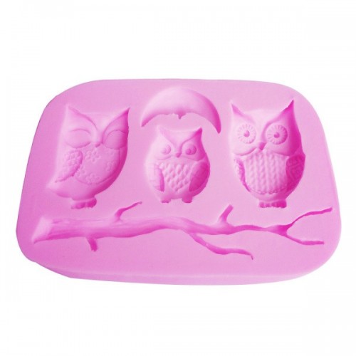 Silicone mold - Owls + branch